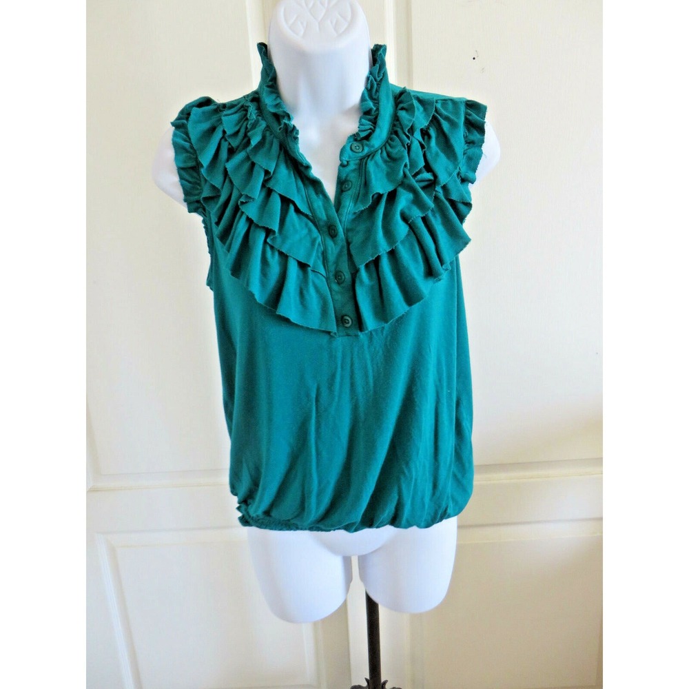 Womens Med Forever 21 Green Shirt Sleeveless